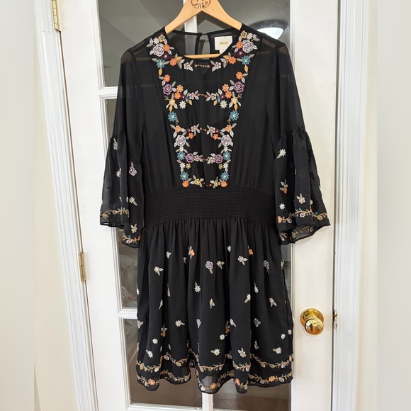 Anthropologie/Maeve Anfisa Embroidered Dress - Size 12 - Picture 3 of 9